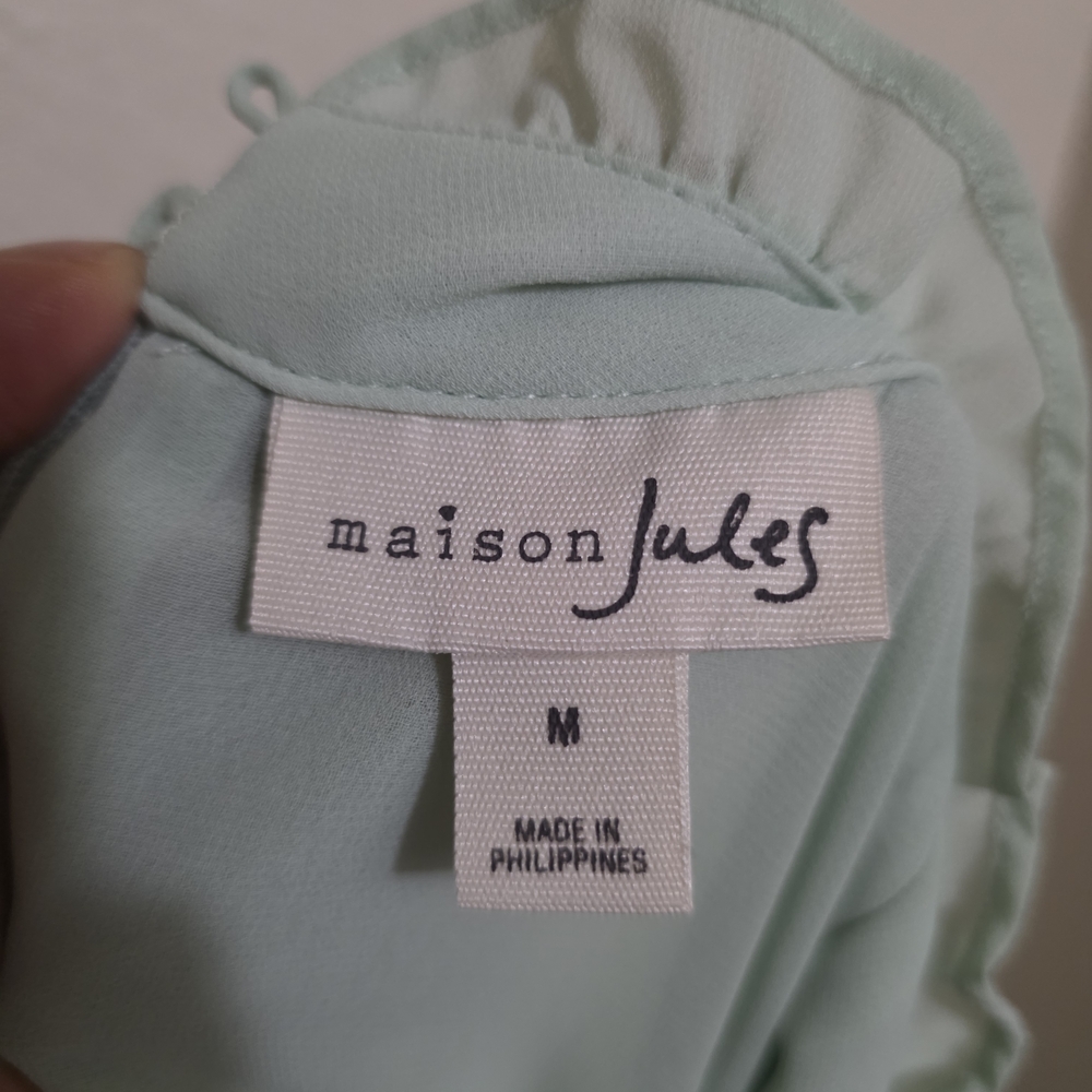 Maison Jules Mint Green Top
